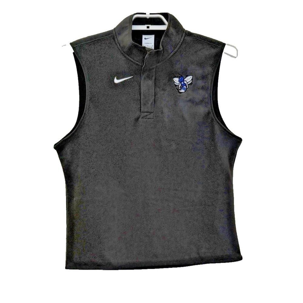Nike Therma Fit Fleece 1/4 Zip Vest Men's Size Small Gray Bryant Hornets NEW